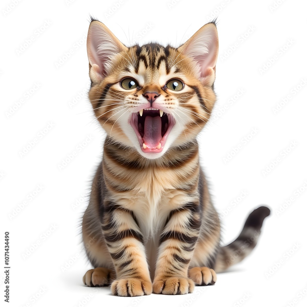 Fototapeta premium cat and kitten, angry cat, angry kitten 