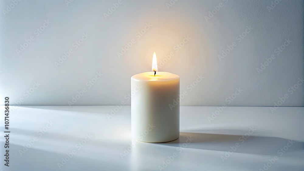 Minimalist Serenity: A White Candle Against a Simple Background Capturing Tranquility and Peaceful Ambiance in Architectural Photography Minimalist Serenity: A White Candle Against a Simple Background Capturing Tranquility and Peaceful Ambiance in Architectural Photography