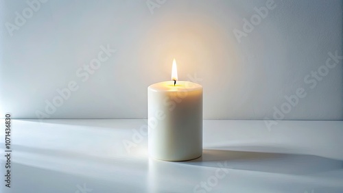Wallpaper Mural Minimalist Serenity: A White Candle Against a Simple Background Capturing Tranquility and Peaceful Ambiance in Architectural Photography Torontodigital.ca