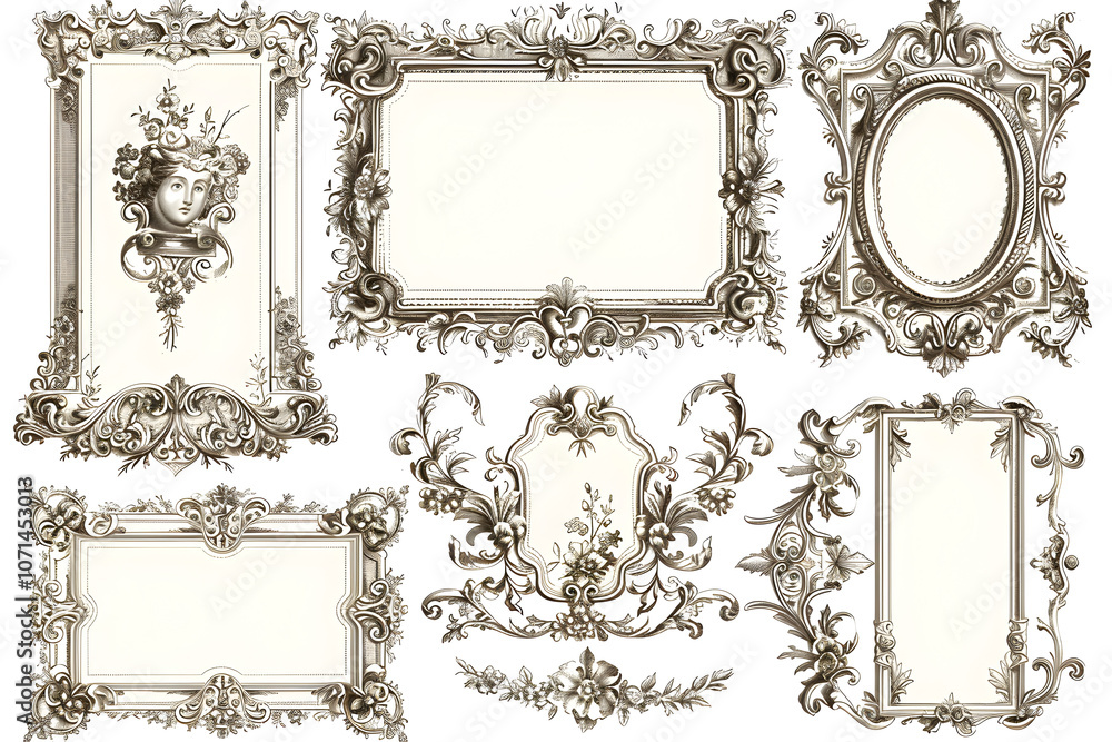 Obraz premium Victorian Elegant frames enhance your vintage design projects with timeless style
