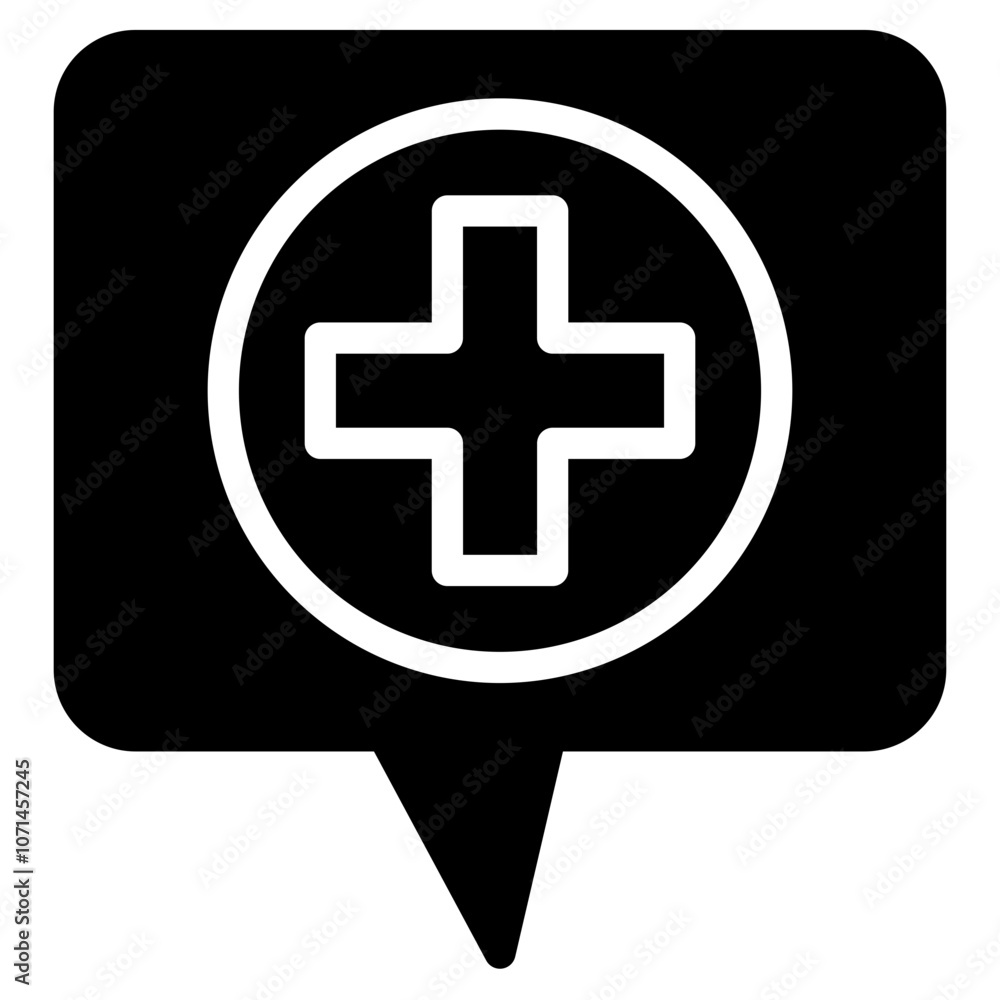 Obraz premium Healthcare & Medicine solid Icons, featuring symbols for hospitals, medications, diagnostics, and healthcare essentials. Suitable for Web Page, Mobile App, UI, UX and GUI design