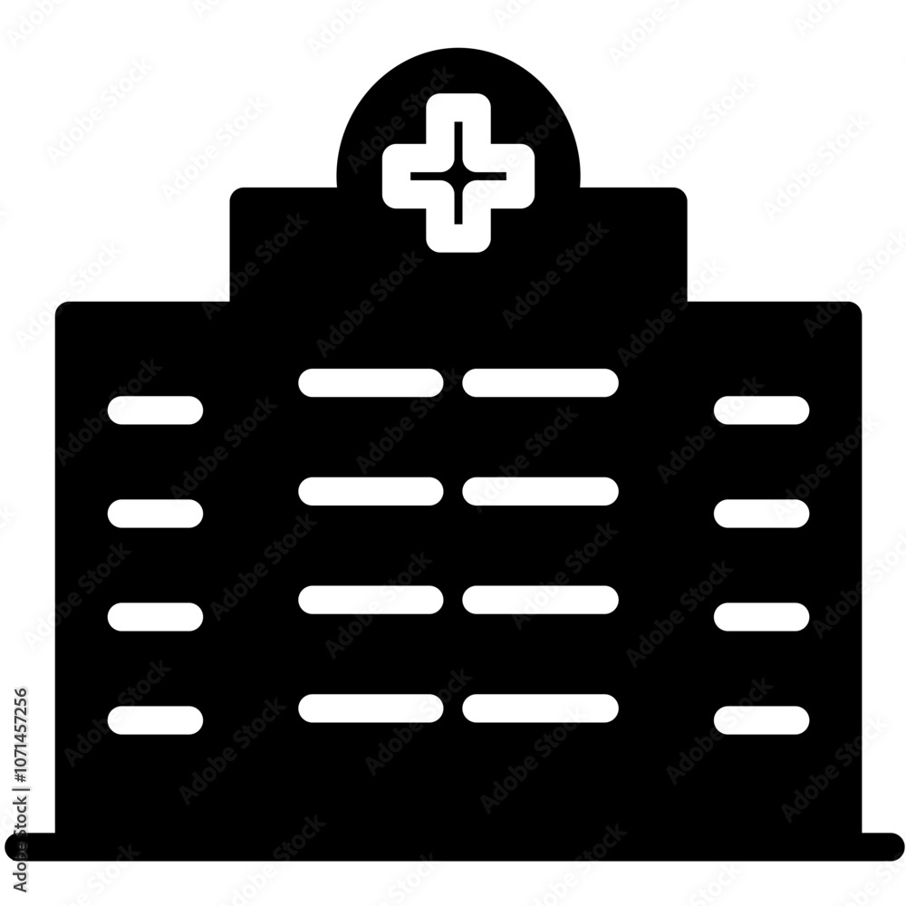 Obraz premium Healthcare & Medicine solid Icons, featuring symbols for hospitals, medications, diagnostics, and healthcare essentials. Suitable for Web Page, Mobile App, UI, UX and GUI design