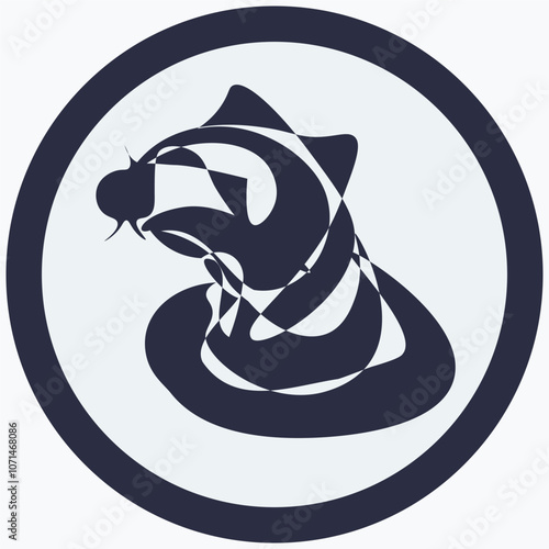 Raccoon icon, white background, vector logo, creative illustration