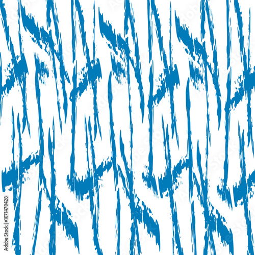 Simple background of blue abstract stripes and elements on white background.