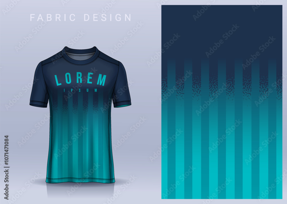 Φωτογραφία Fabric textile design for Sport t-shirt, Soccer jersey mockup for football club