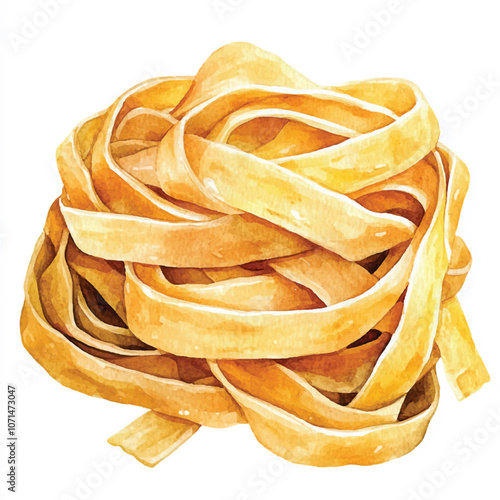 Pasta watercolor clipart illustration