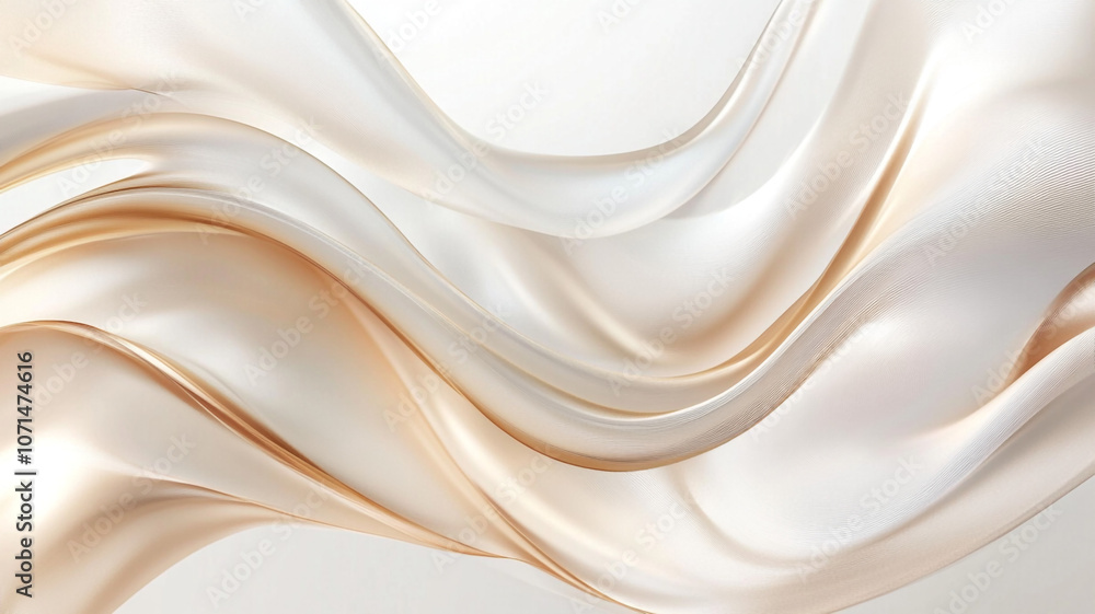Obraz premium Background with golden abstract waves. White background, black background.