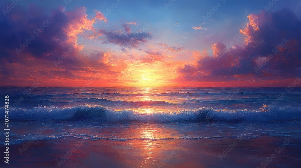 Sea meets horizon at sunset or sunrise, ocean water reflecting sunlight, summer evening seascape, beautiful nature landscape, tranquil coastal paradise view, colorful tropical twilight 4k Resolution Sea meets horizon at sunset or sunrise, ocean water reflecting sunlight, summer evening seascape, beautiful nature landscape, tranquil coastal paradise view, colorful tropical twilight 4k Resolution