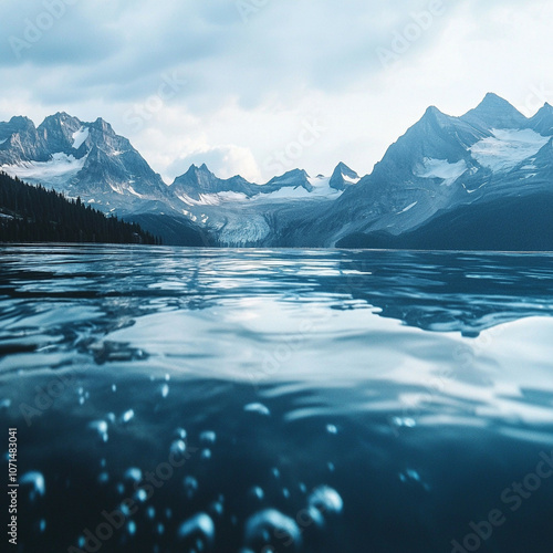 lake and mountains