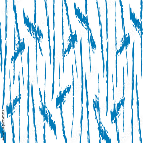 Simple background of blue abstract stripes and elements on white background.