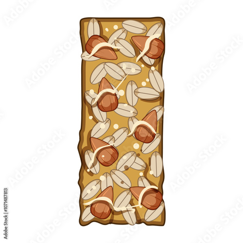 honey granola bar cartoon. snack energy, protein fiber, chewy crunchy honey granola bar sign. isolated symbol vector illustration