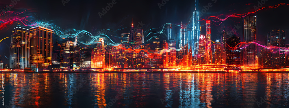 Fototapeta premium Urban Neon Pulse
