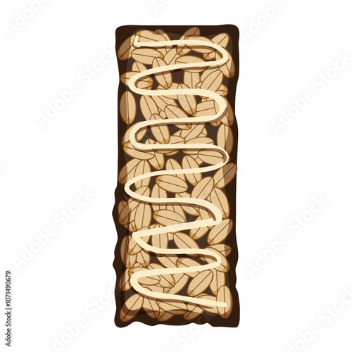 energy granola bar cartoon. protein fiber, chewy crunchy, organic glutenfree energy granola bar sign. isolated symbol vector illustration