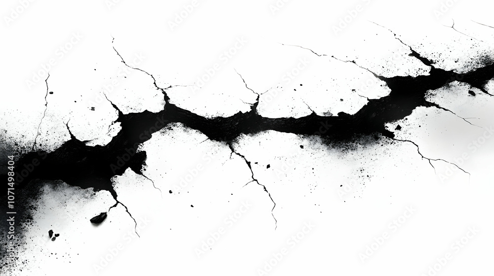 Obraz premium Cracked White Background Illustration