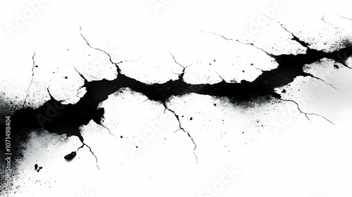 Cracked White Background Il...