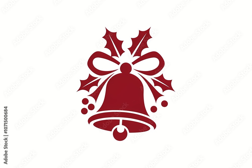 Red and White Christmas Bell Silhouette Illustration: Festive Holiday Design
Red and White Christmas Bell Silhouette Illustration: Festive Holiday Design