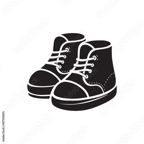 Baby shoes vector symbol design illustration