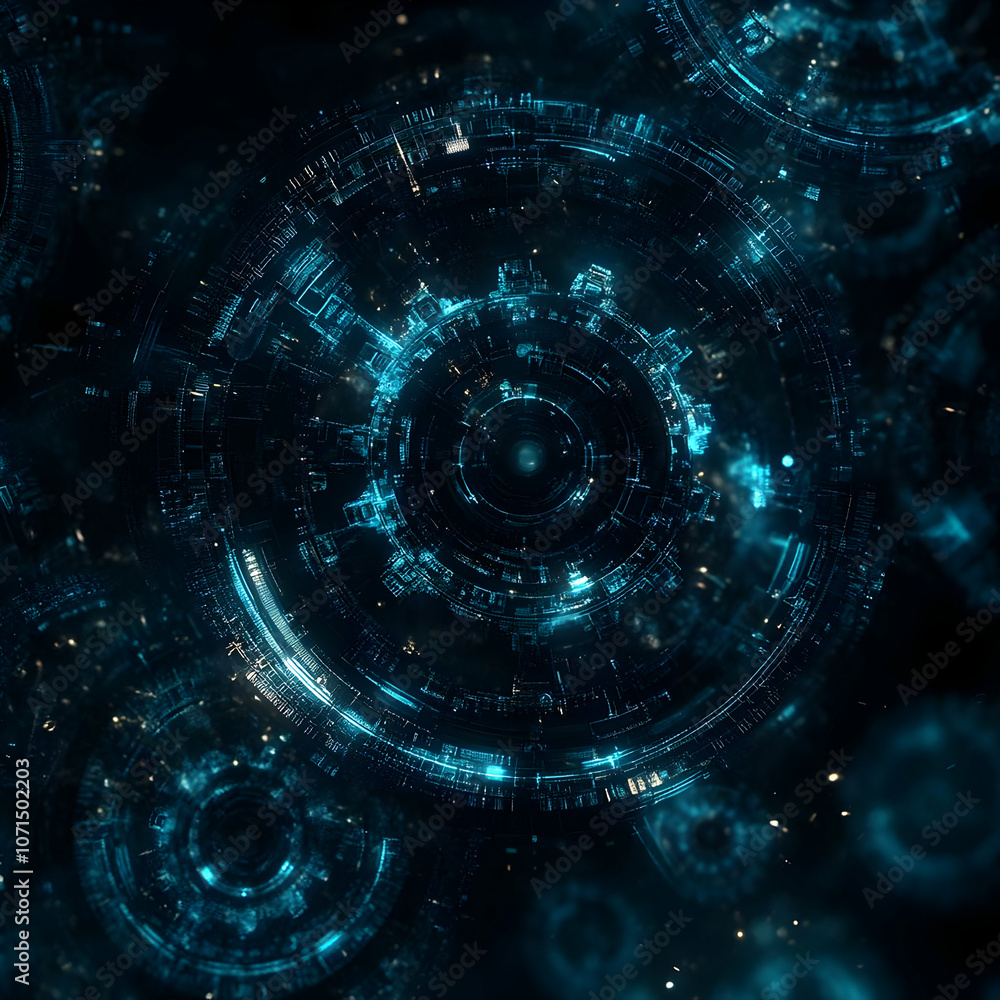Obraz premium Abstract Background - Futuristic Technology Interface