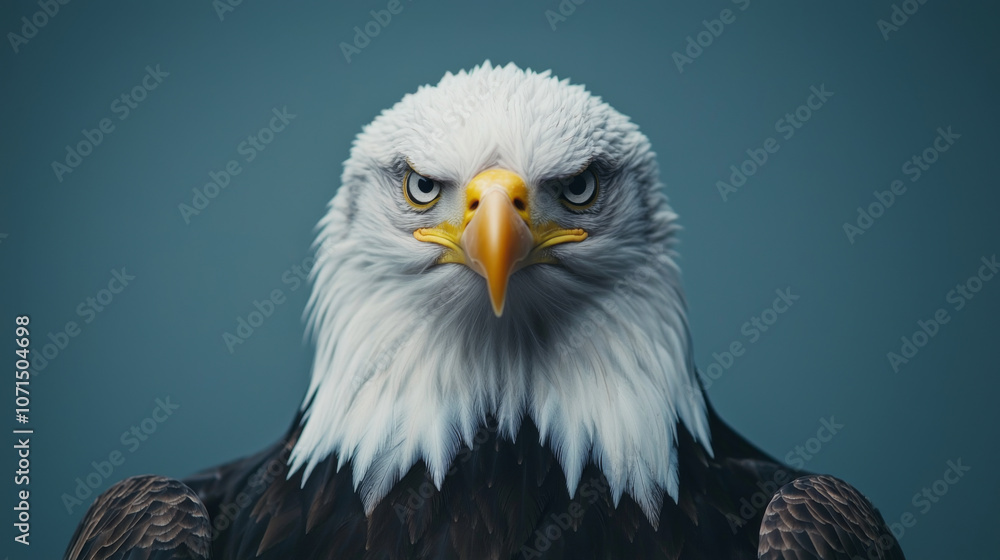 Fototapeta premium Majestic eagle displays intense gaze capturing nature's power and grace
