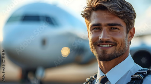 Smiling Man with Airplane i...