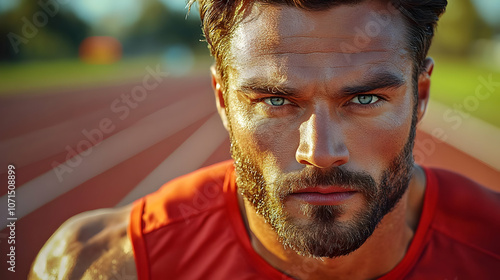Closeup of a Man's Face on ...