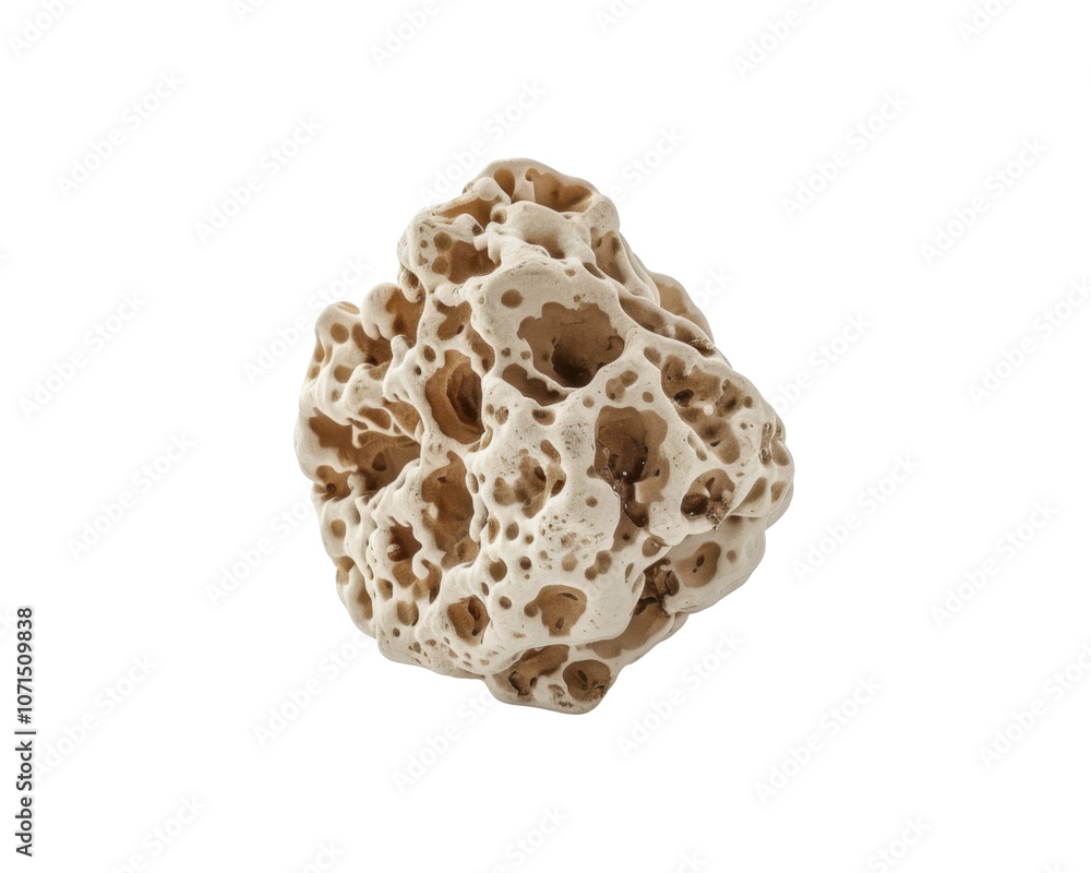 A porous, irregularly shaped rock with numerous holes, often used in aquariums or landscaping. A porous, irregularly shaped rock with numerous holes, often used in aquariums or landscaping.
