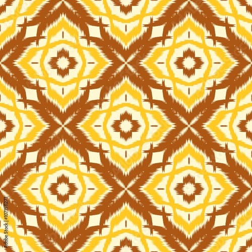 Obraz na płótnie Ikat ethnic traditional seamless pattern on background. w salonie