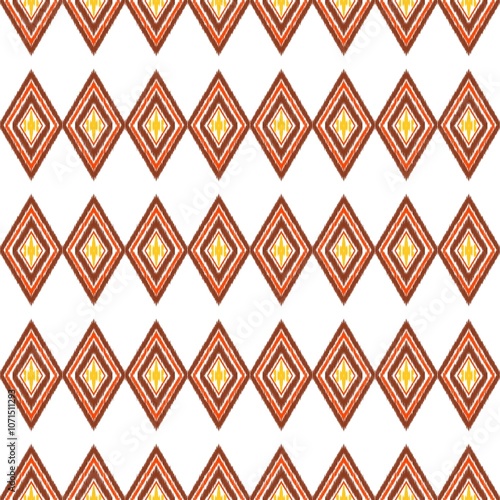 Obraz na płótnie Ikat ethnic traditional seamless pattern on background. w salonie