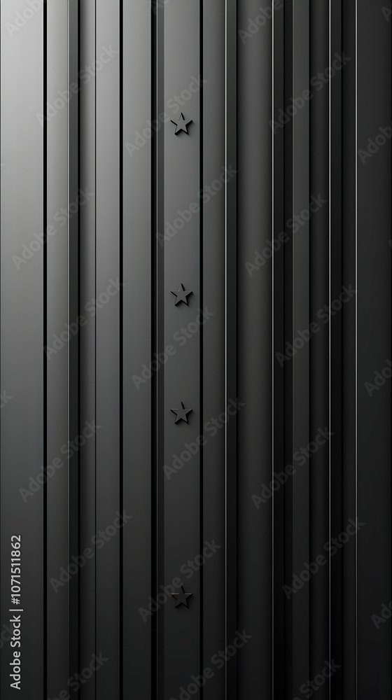 Fototapeta premium 3D Black Stripes Stars Background Illustration