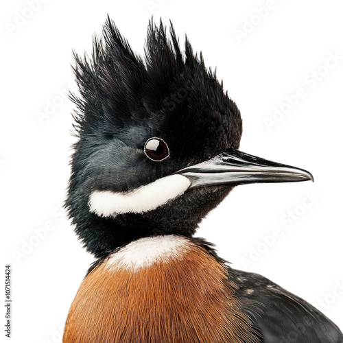 Portrait of a Colorful Bird with Unique Head Feathers photo