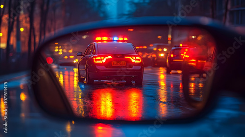 Rainy Night Cityscape Throu...