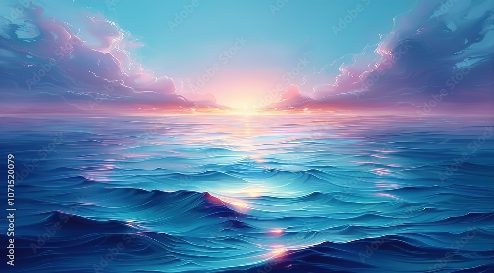 Obraz premium Ocean abstract painting 