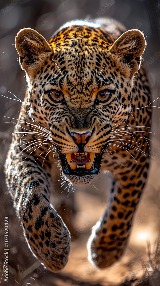 Fototapeta premium close up portrait of a leopard