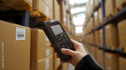 Warehouse Worker Using Hand...