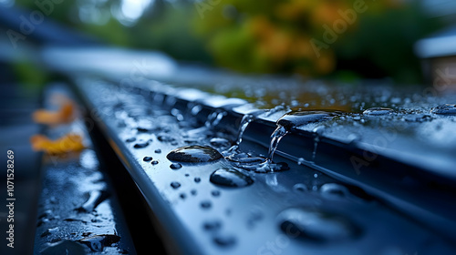 Raindrops on a Surface - Photo