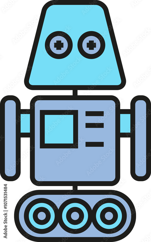 Humanoid Robot Character Icon Humanoid Robot Character Icon