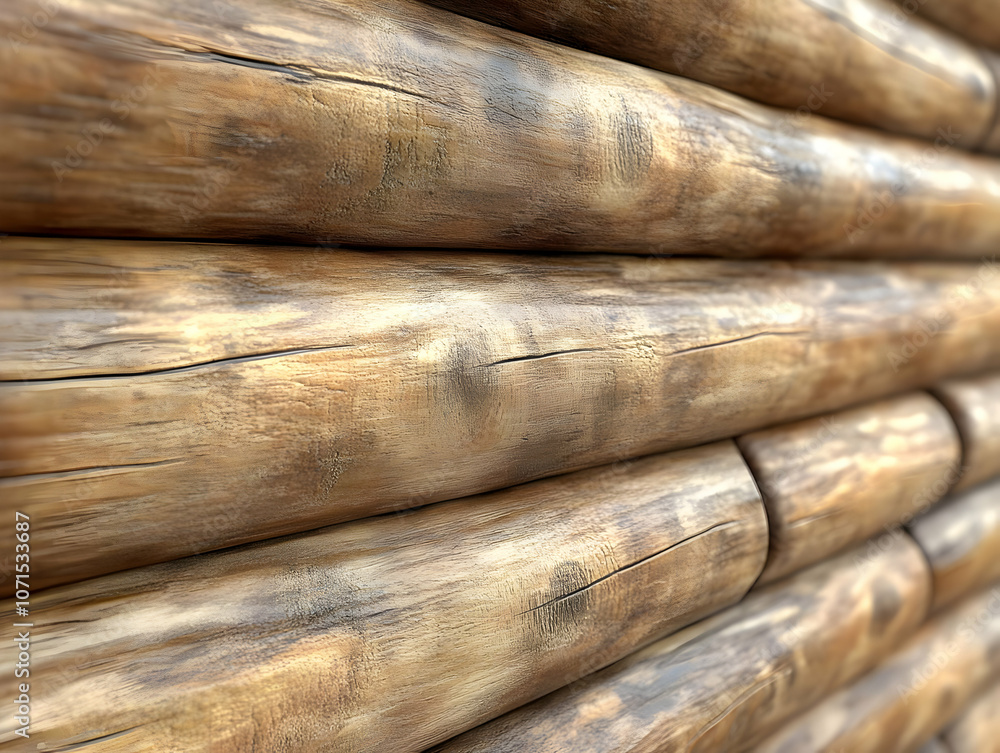Realistic Image - Stacked Logs, Wood Grain, Texture Realistic Image - Stacked Logs, Wood Grain, Texture