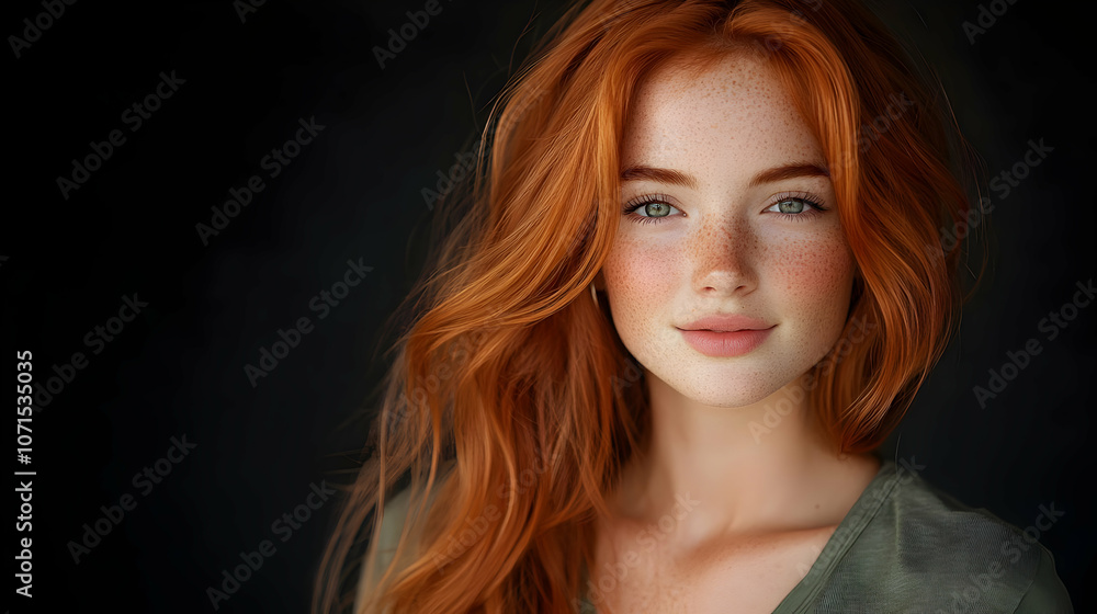 Portrait of Woman with Red Hair and Freckles - Photo Portrait of Woman with Red Hair and Freckles - Photo