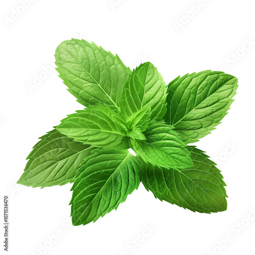Fresh Mint leaf, Mint leaves isolated created with Generative AI, transparent background Remove png, Clipping Path, pen tool