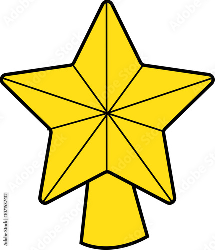 golden star isolated on whiteGeometric Yellow Star Graphic