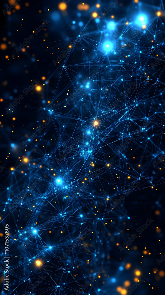 Obraz premium Abstract Background - Network Connections, Data, Technology
