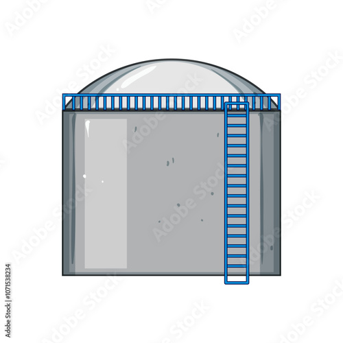 containment oil tank storage cartoon. infrastructure logistics, refinery distribution, safety maintenance containment oil tank storage sign. isolated symbol vector illustration