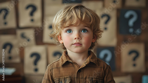 Curious Boy with Question M...