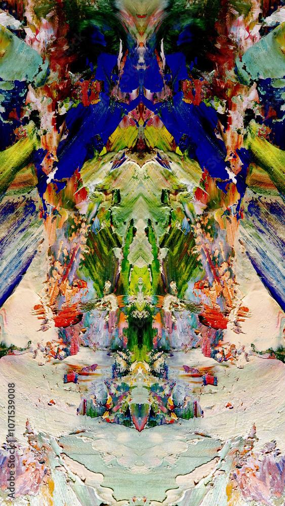 Fototapeta premium Abstract art background . Hand painting artwork on canvas .