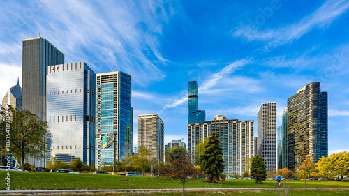 Obraz na płótnie Panorama Chicago w salonie