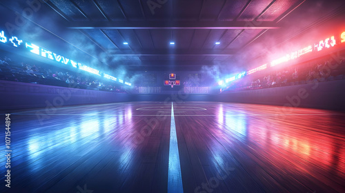 Basketball Court 3D Render ...