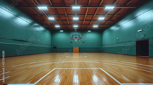 Indoor Basketball Court wit...