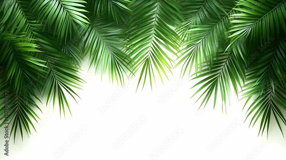 Fototapeta premium Palm Leaf Border Illustration