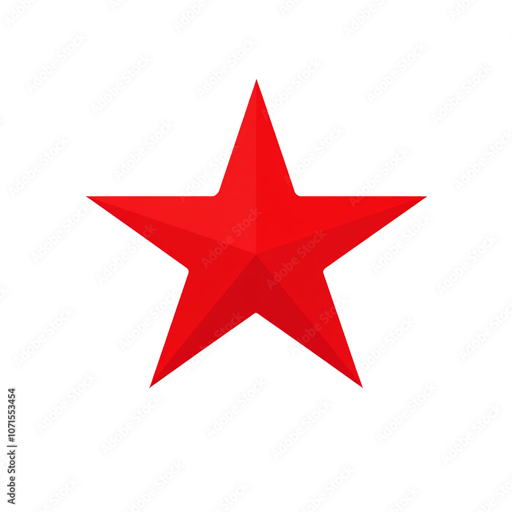 Obraz premium red star on white background