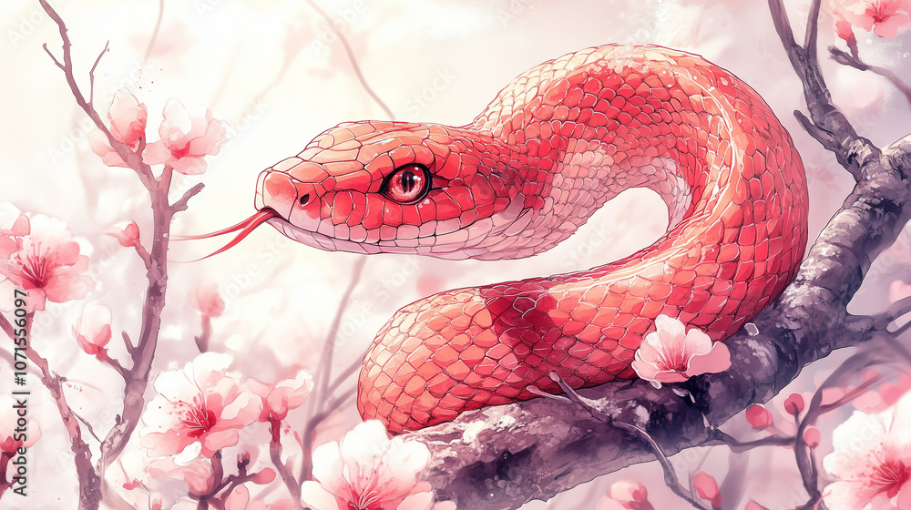 Obraz premium snake in the water